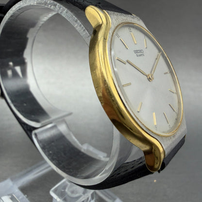 Seiko Watch Men 33mm Silver Dial Two Tone Round Vintage 5Y30-7010 New Battery3