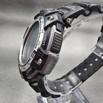 Casio SGW-100 Digital Watch Men 48mm Silver Black Compass Thermometer New Batt2