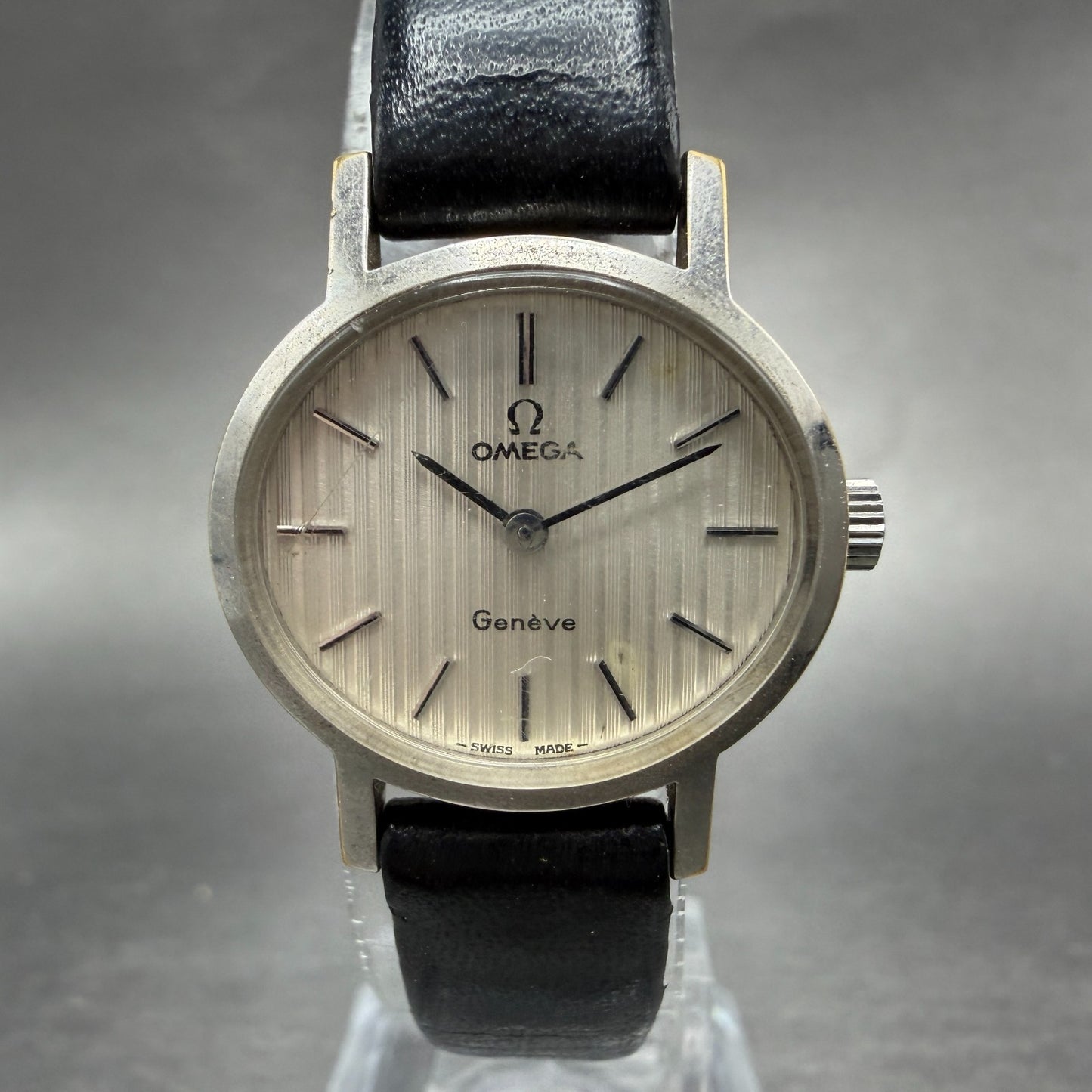 Omega Geneve Watch Women 23mm White Dial White Gold Plated 511.9412 Cal620 PARTS0