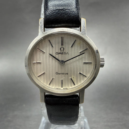 Omega Geneve Watch Women 23mm White Dial White Gold Plated 511.9412 Cal620 PARTS0