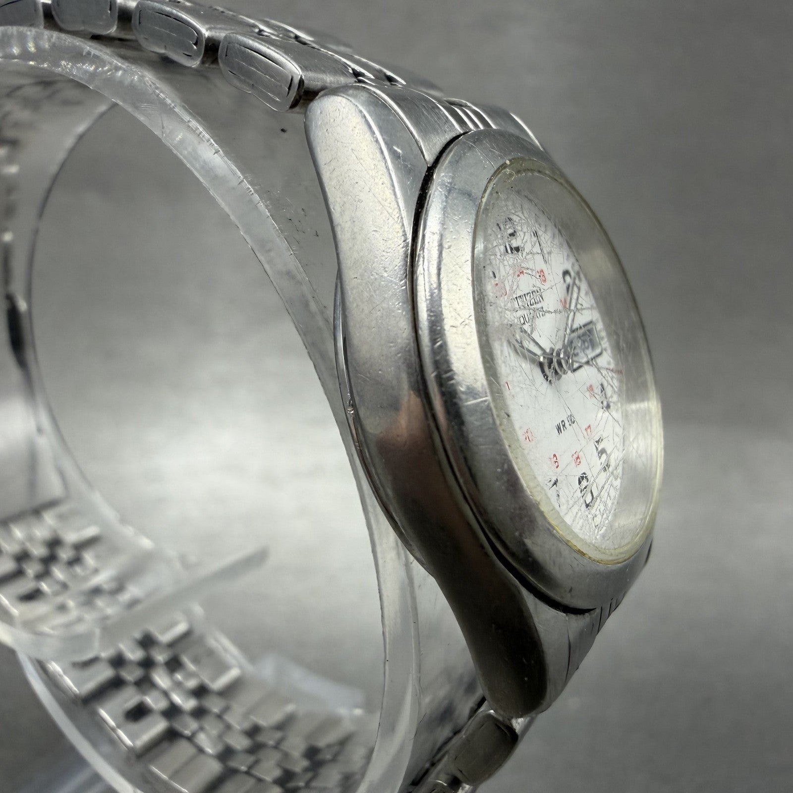 Citizen Watch Women 25mm White Dial Silver Tone Round 1002S029317 New Battery3