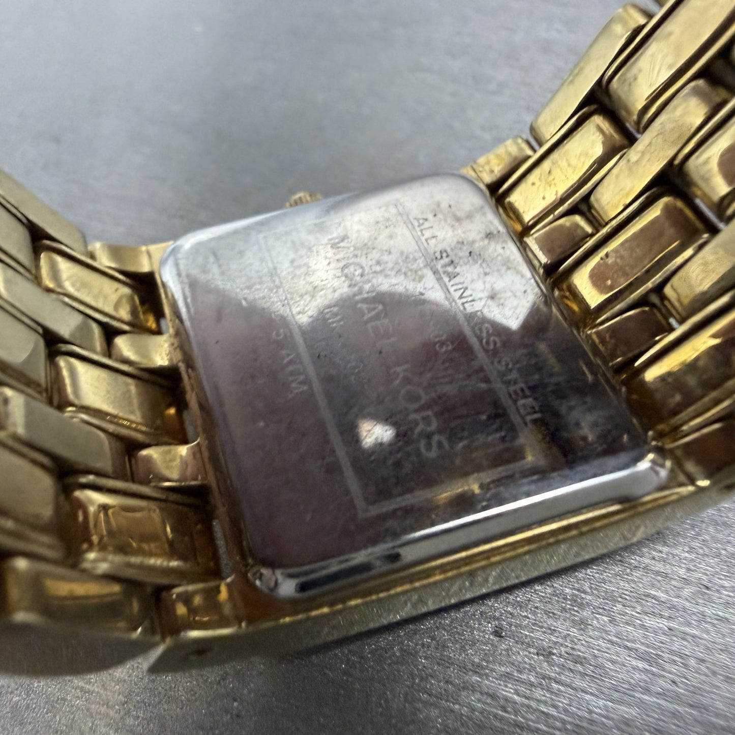 Michael Kors Watch Women 25mm Champagne Dial Gold Tone MK-3102 New Batt9