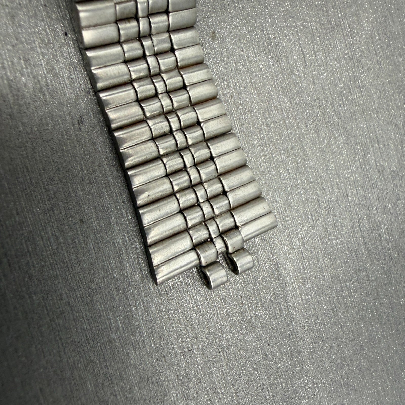 Seiko SQ Bracelet 20mm Stainless Steel Silver Tone Tri Folding Clasp VTG Japan8