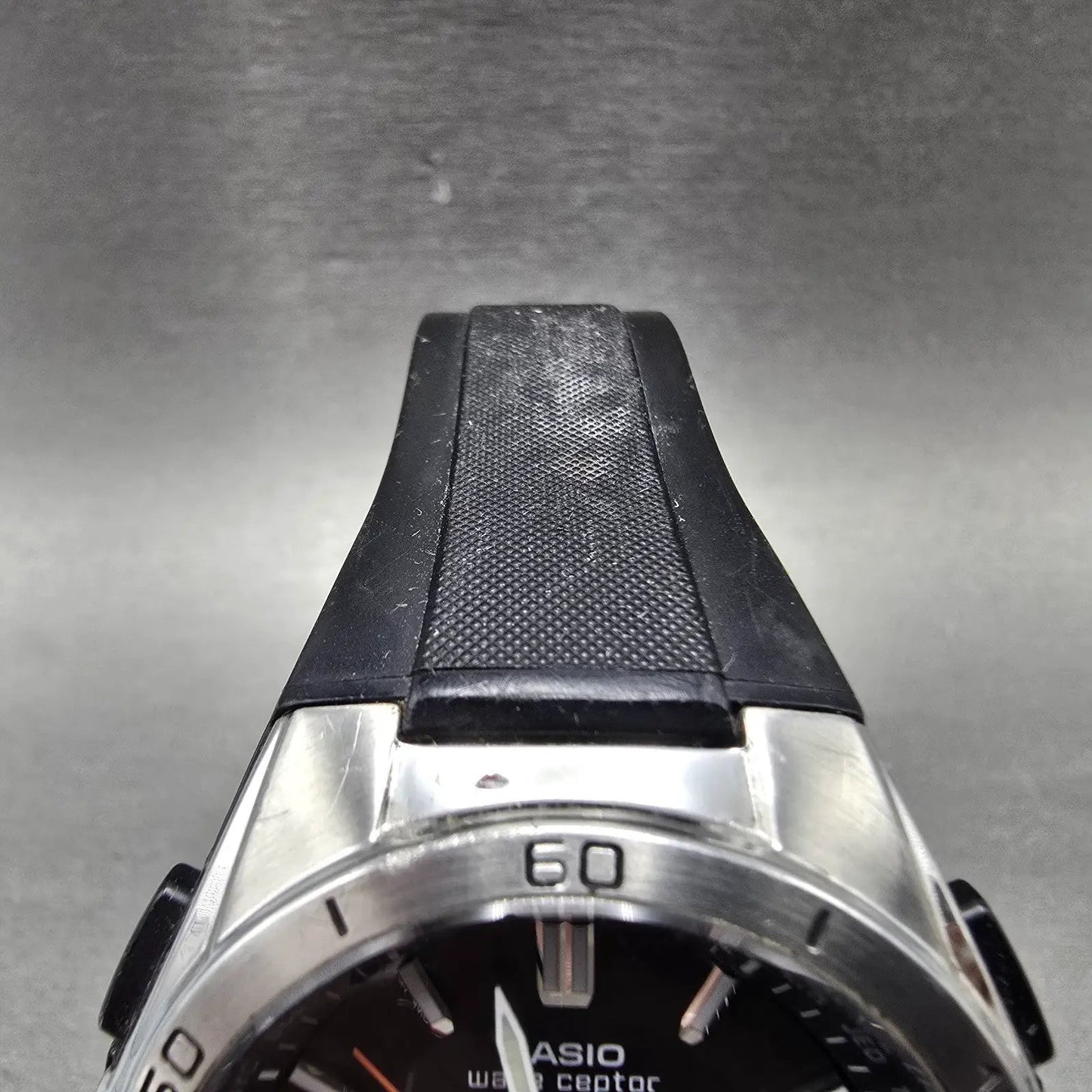 Casio Waveceptor WVQ-M410 Watch Men 43mm Black Dial Silver Tone Date Solar RunsF4