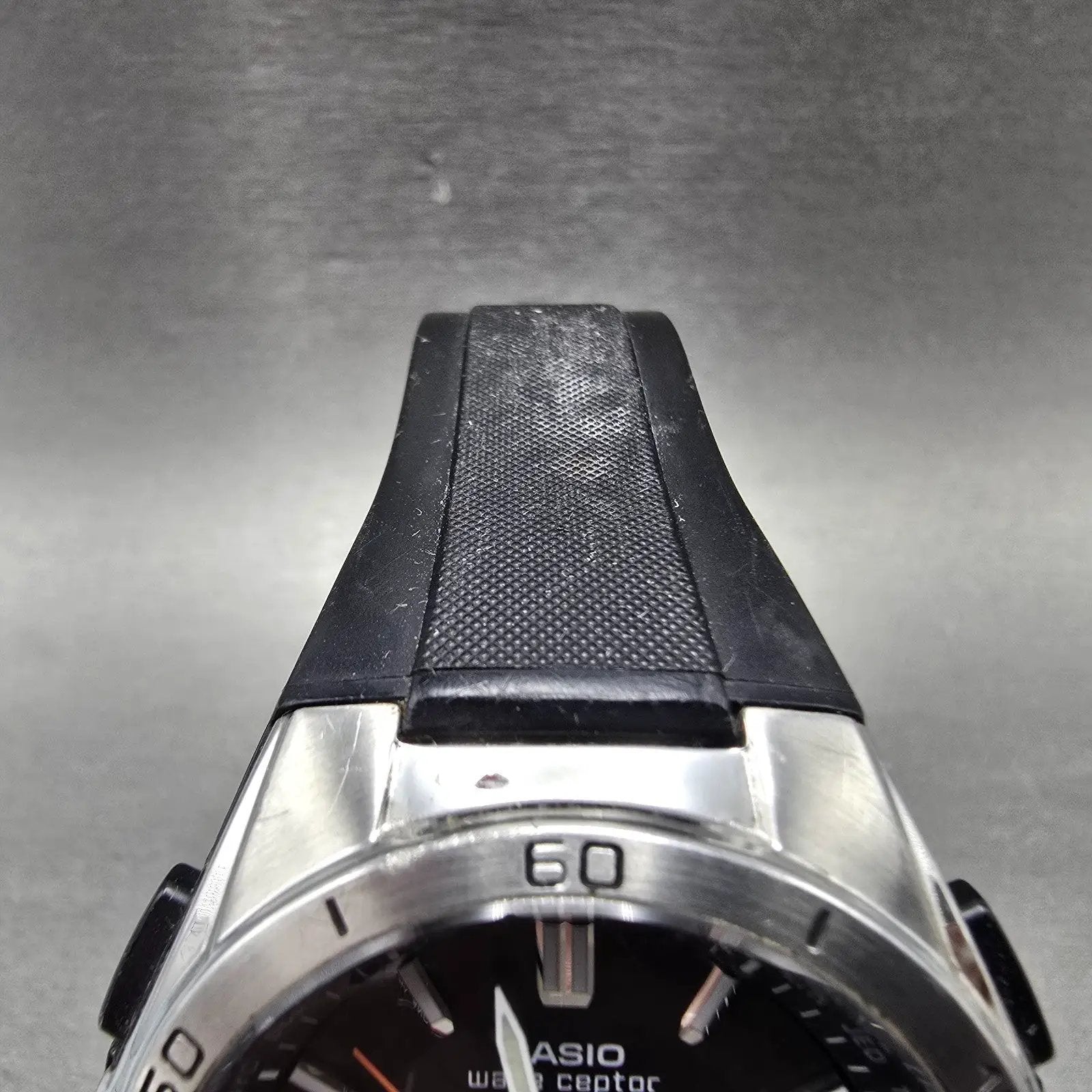 Casio Waveceptor WVQ-M410 Watch Men 43mm Black Dial Silver Tone Date Solar RunsF4