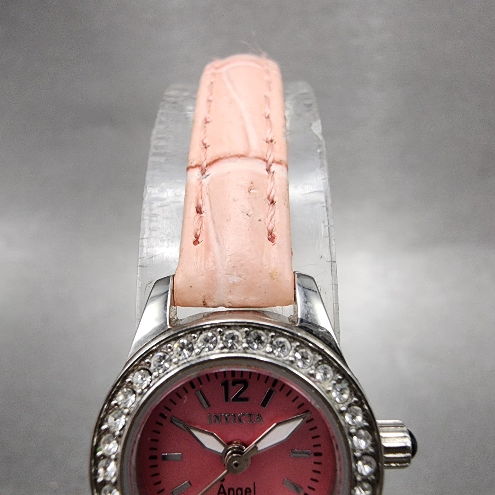 Invicta Angel Watch Women 18mm Pink Dial Silver Tone Round 13659 New Battery4