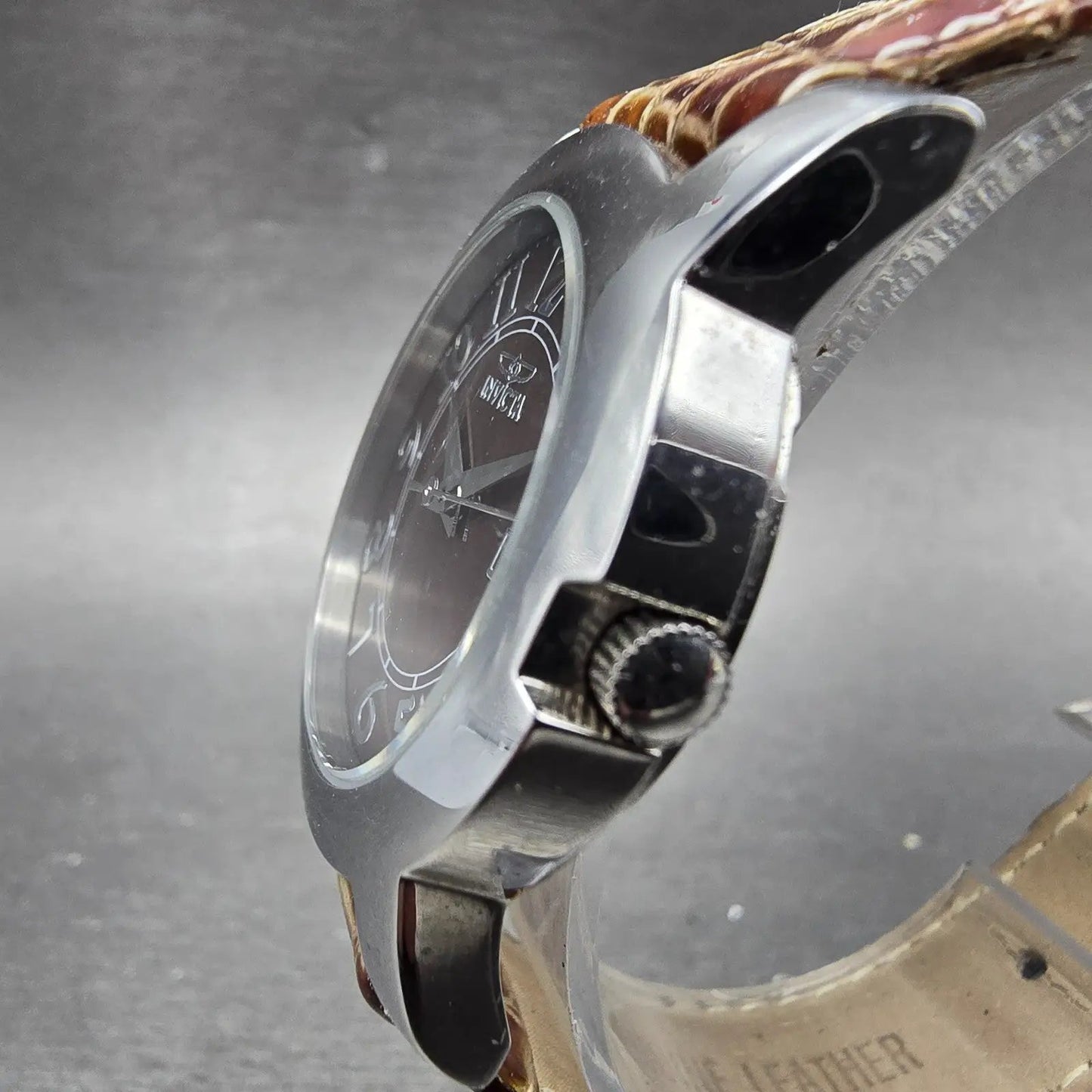 Invicta Watch Women 33mm Brown Dial Silver Tone Date Round 5609 New Battery2
