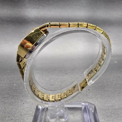 Citizen CQ Watch Women 17mm Champagne Dial Gold Tone Oval 4-153707 New Battery6