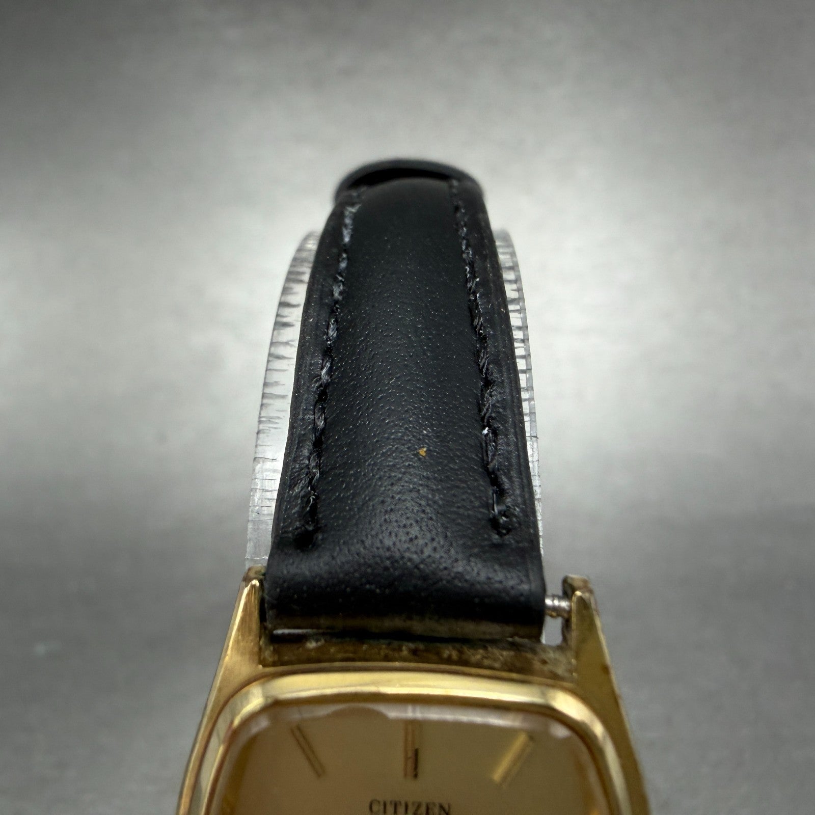 Citizen CQ Tank Watch Women 22mm Champagne Dial Gold Tone Rectangle New Battery4