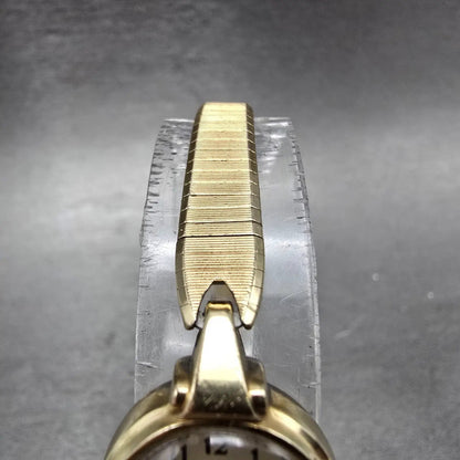 Hamilton Watch Women 18mm Cream Dial 10K Gold Filled Round Manual Wind Runs VTG5