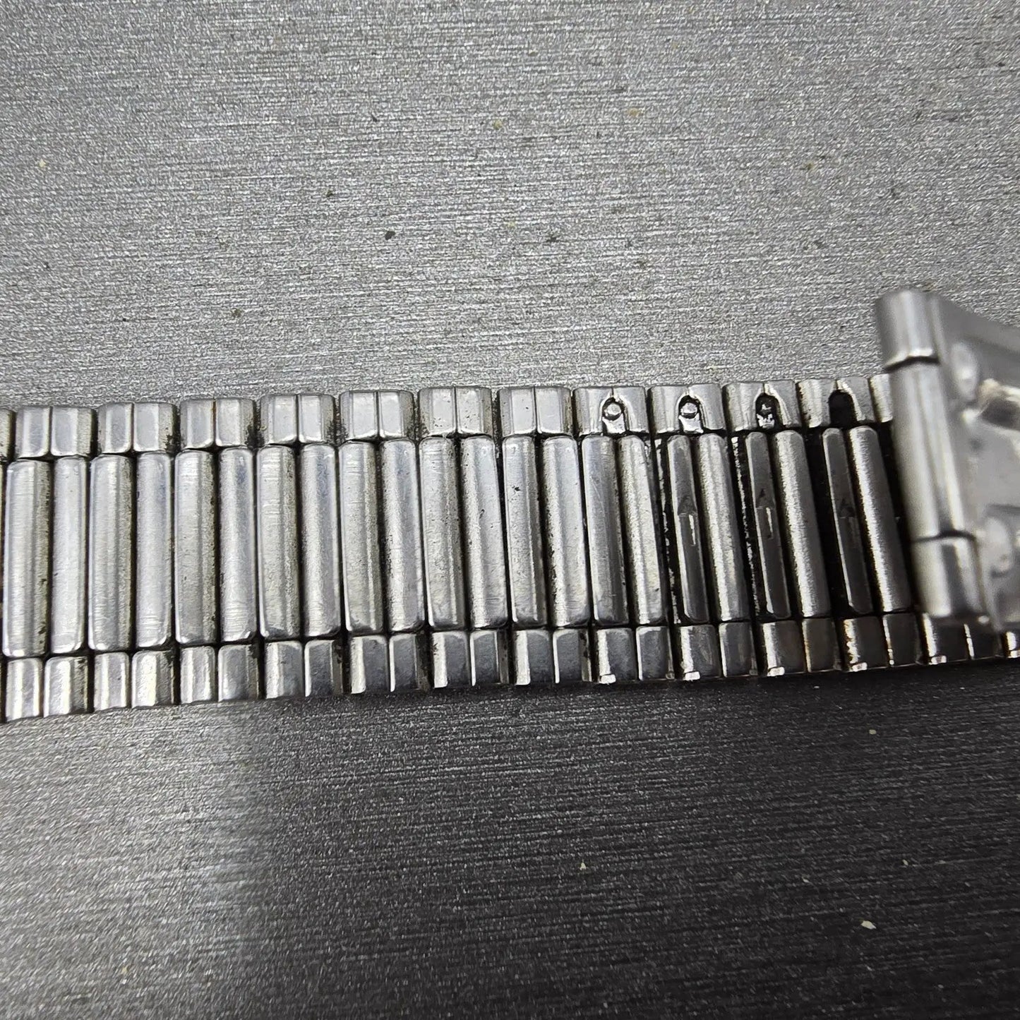 Seiko Bracelet 9mm Stainless Steel Silver Tone Tri Folding Clasp VTG Japan6