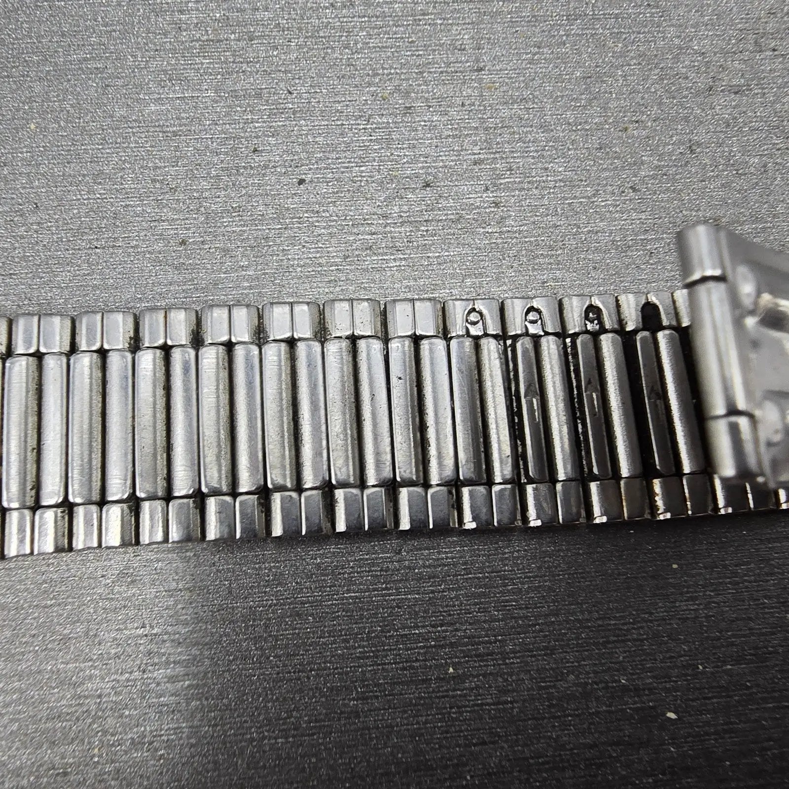 Seiko Bracelet 9mm Stainless Steel Silver Tone Tri Folding Clasp VTG Japan6