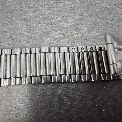 Seiko Bracelet 9mm Stainless Steel Silver Tone Tri Folding Clasp VTG Japan6