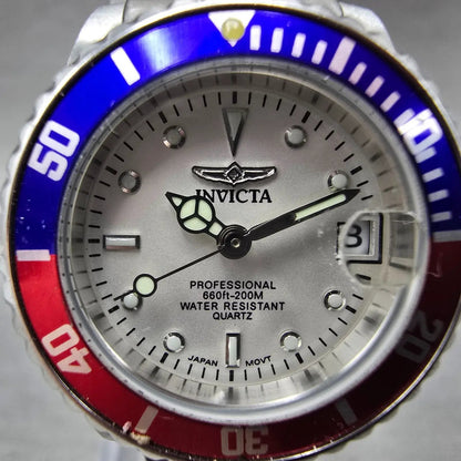 Invicta Dive Watch Women 24mm White Dial Steel Date 8940 Round New Battery1