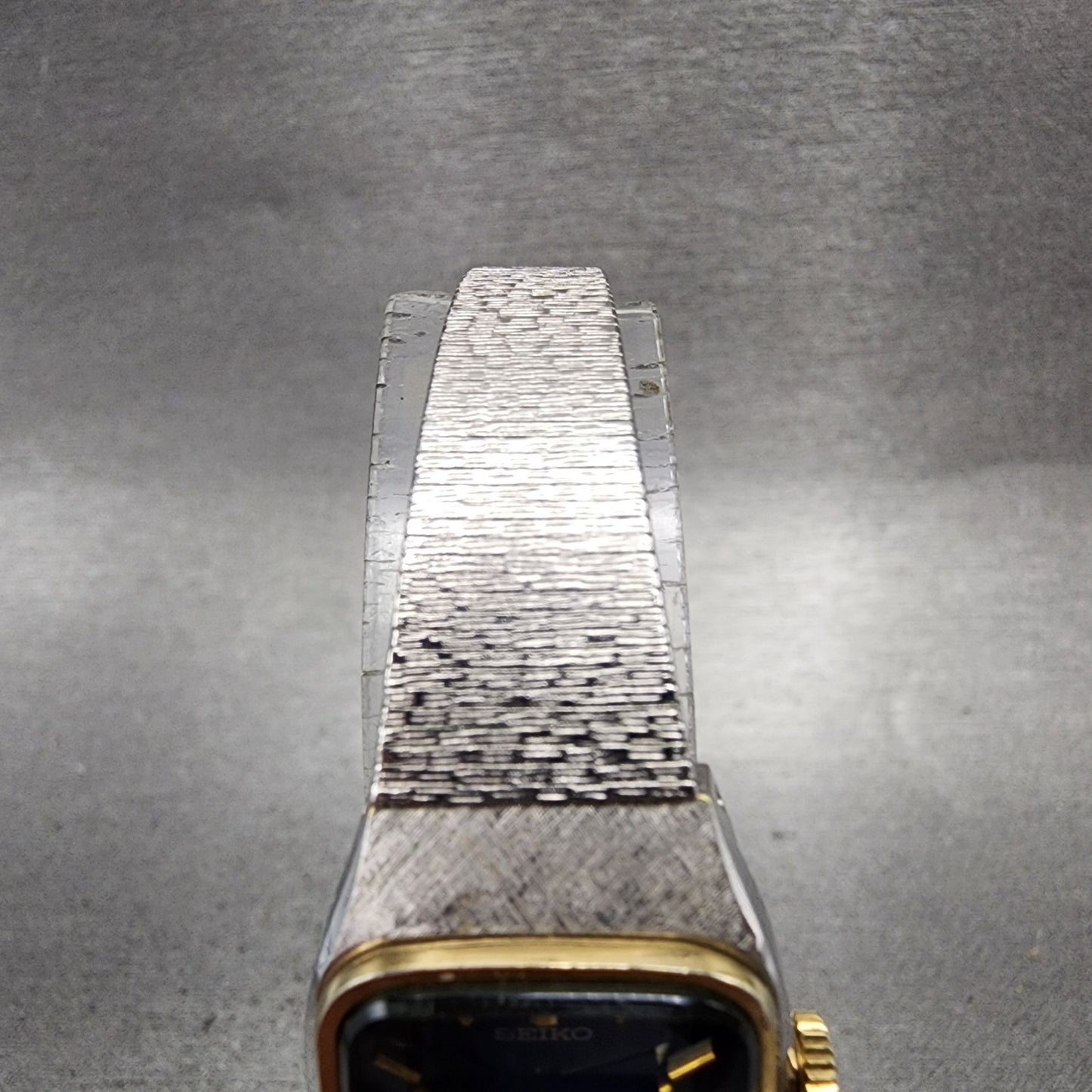 Seiko Watch Women 20mm Blue Dial Silver Tone Manual Rectangle 11203070 Runs5