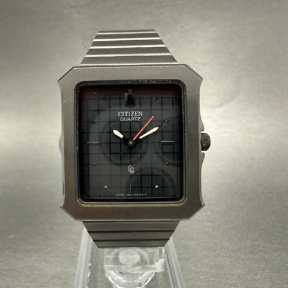 Citizen CQ Watch Women 28mm Black Dial Gray Tone Rectangle 3630 New Battery0