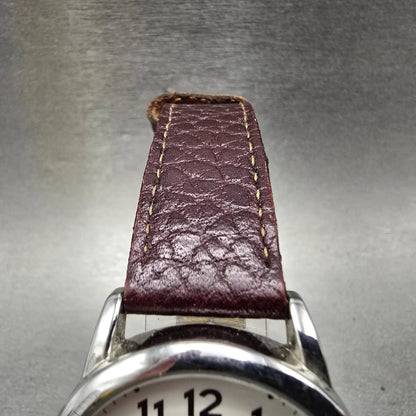 Timex Easy Reader Watch Men 35mm Silver Dial Silver Tone Daydate New Battery BYH4