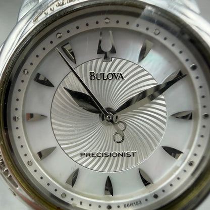 Bulova Precisionist Watch Women 31mm MOP Dial Silver Tone 96R153 New Battery1