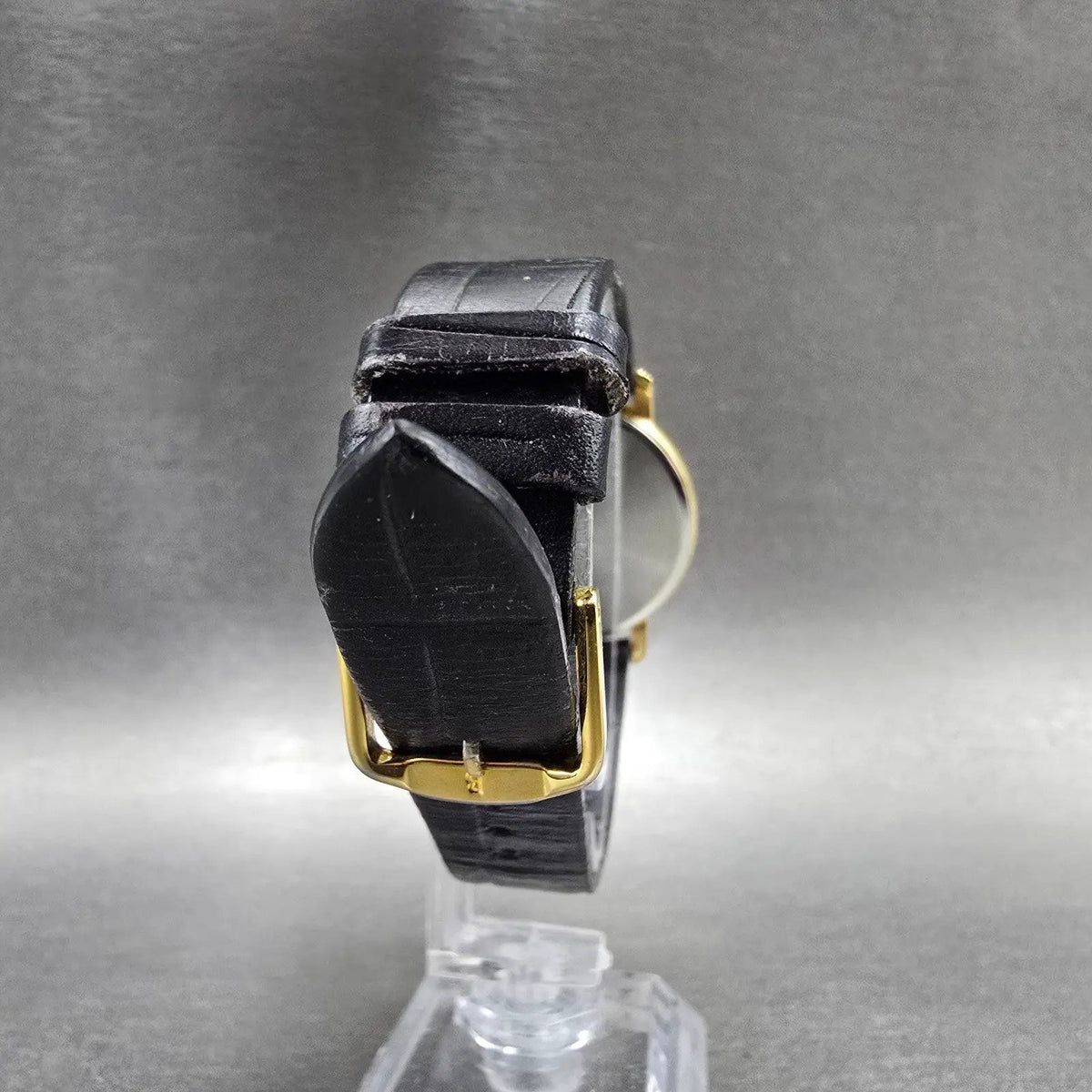 Bulova Watch Men 34mm White Dial Gold Date Round 97B13 Leather New Battery7