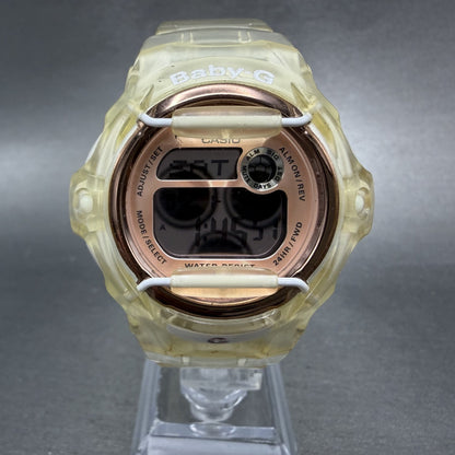 Casio Baby-G Watch Women Rose Clear Digital Alarm Chronograph BG-169G New Batt0