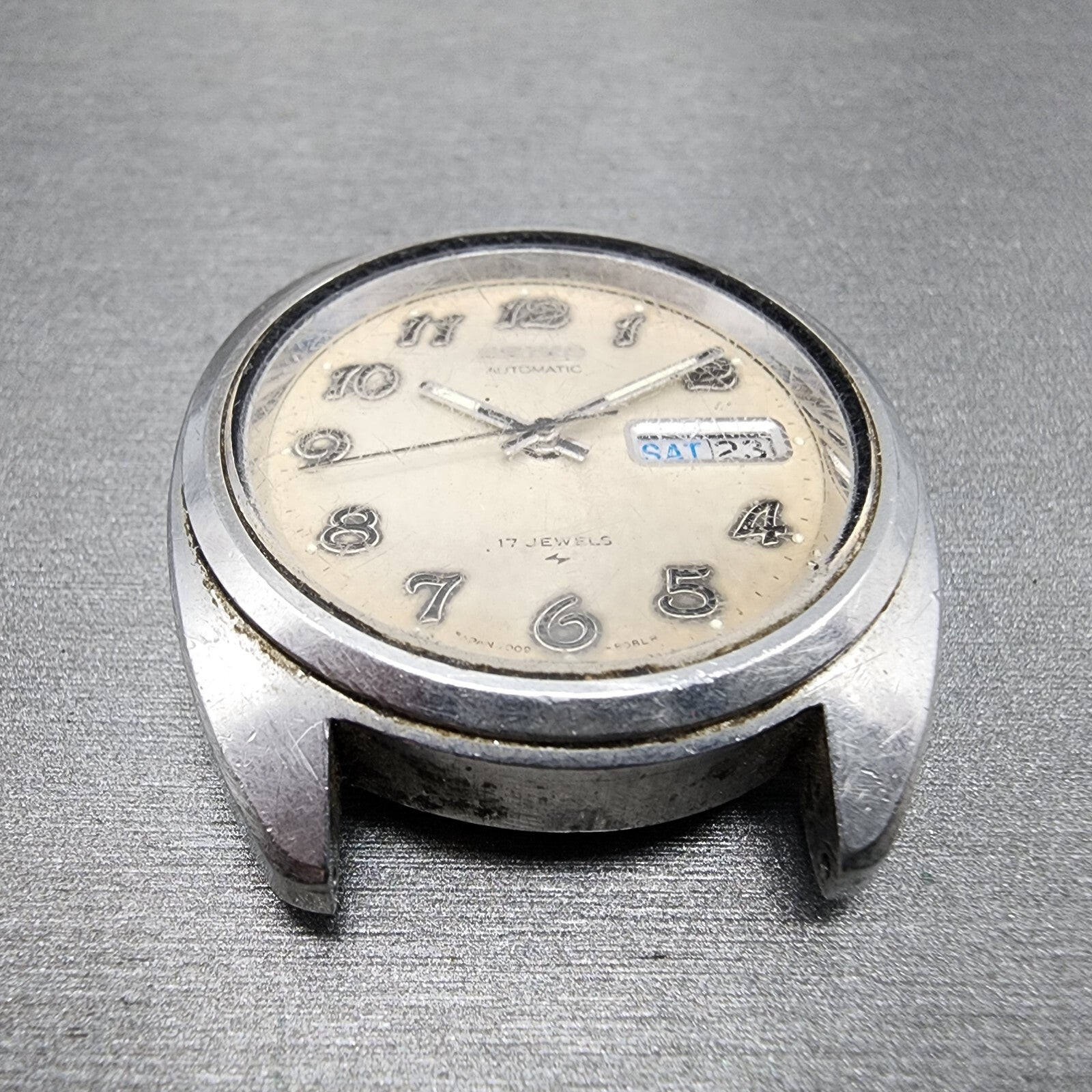 Seiko Automatic Watch Men 38mm White Dial Silver Tone Daydate 70098088 PARTS3