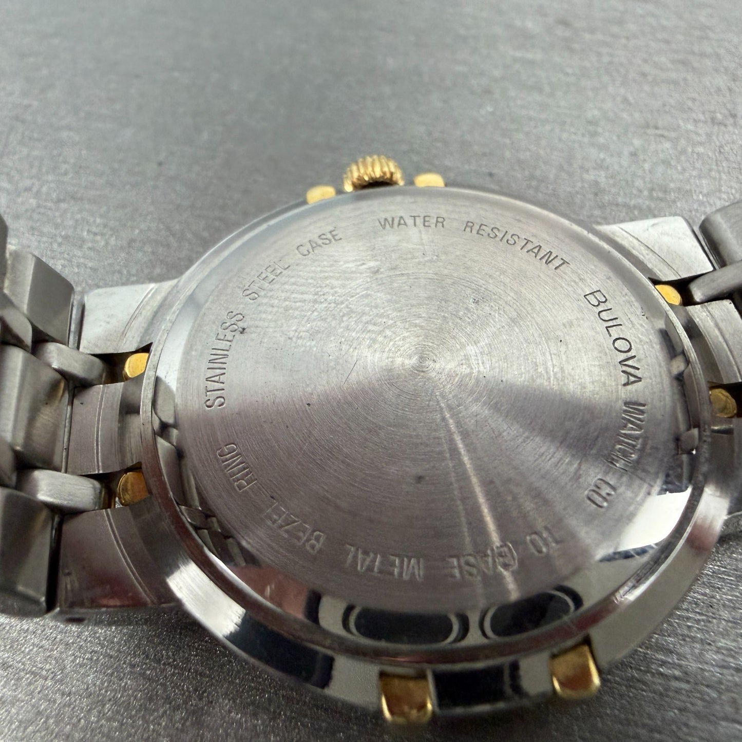 Bulova Moon Phase Watch Men 35mm White Dial Two Tone Daydate 90D07 New Battery9