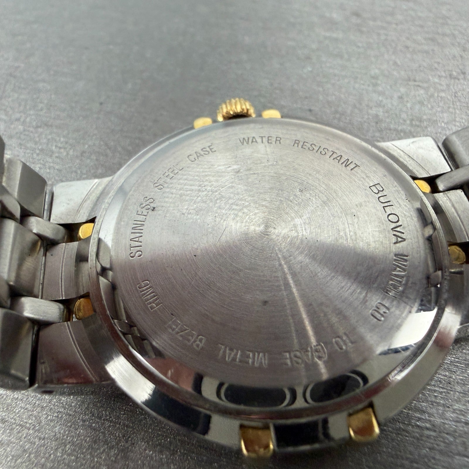 Bulova Moon Phase Watch Men 35mm White Dial Two Tone Daydate 90D07 New Battery9