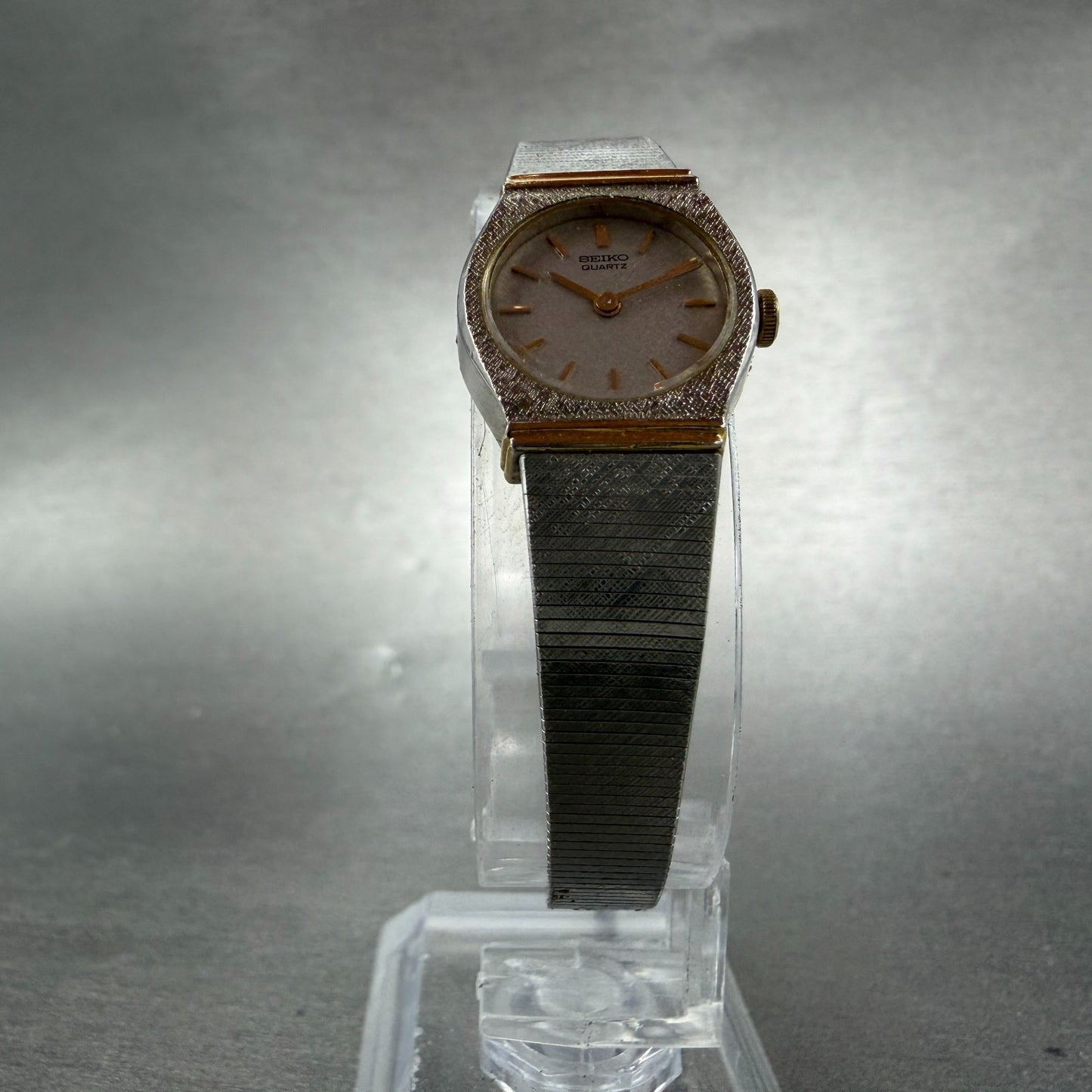 Seiko Watch Women 16mm Silver Dial Two Tone Round 2C20-0259 New Battery Vintage5