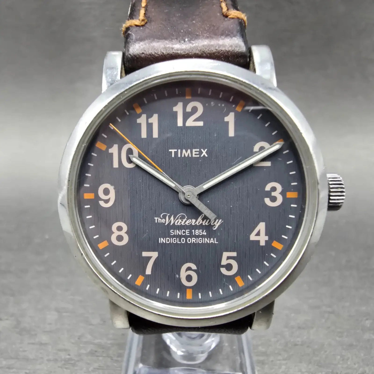 Timex The Waterbury Watch Men 40mm Gray Dial Silver TW2P58700 New Battery READ0