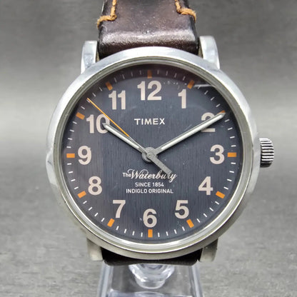 Timex The Waterbury Watch Men 40mm Gray Dial Silver TW2P58700 New Battery READ0
