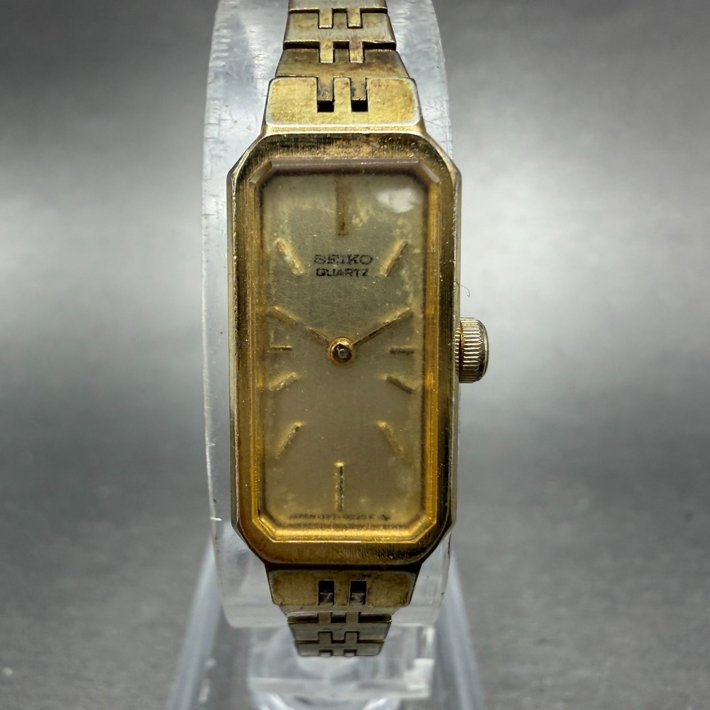 Seiko Watch Women 12mm Champagne Dial Gold Tone 1320-5029 New Battery Vintage 780