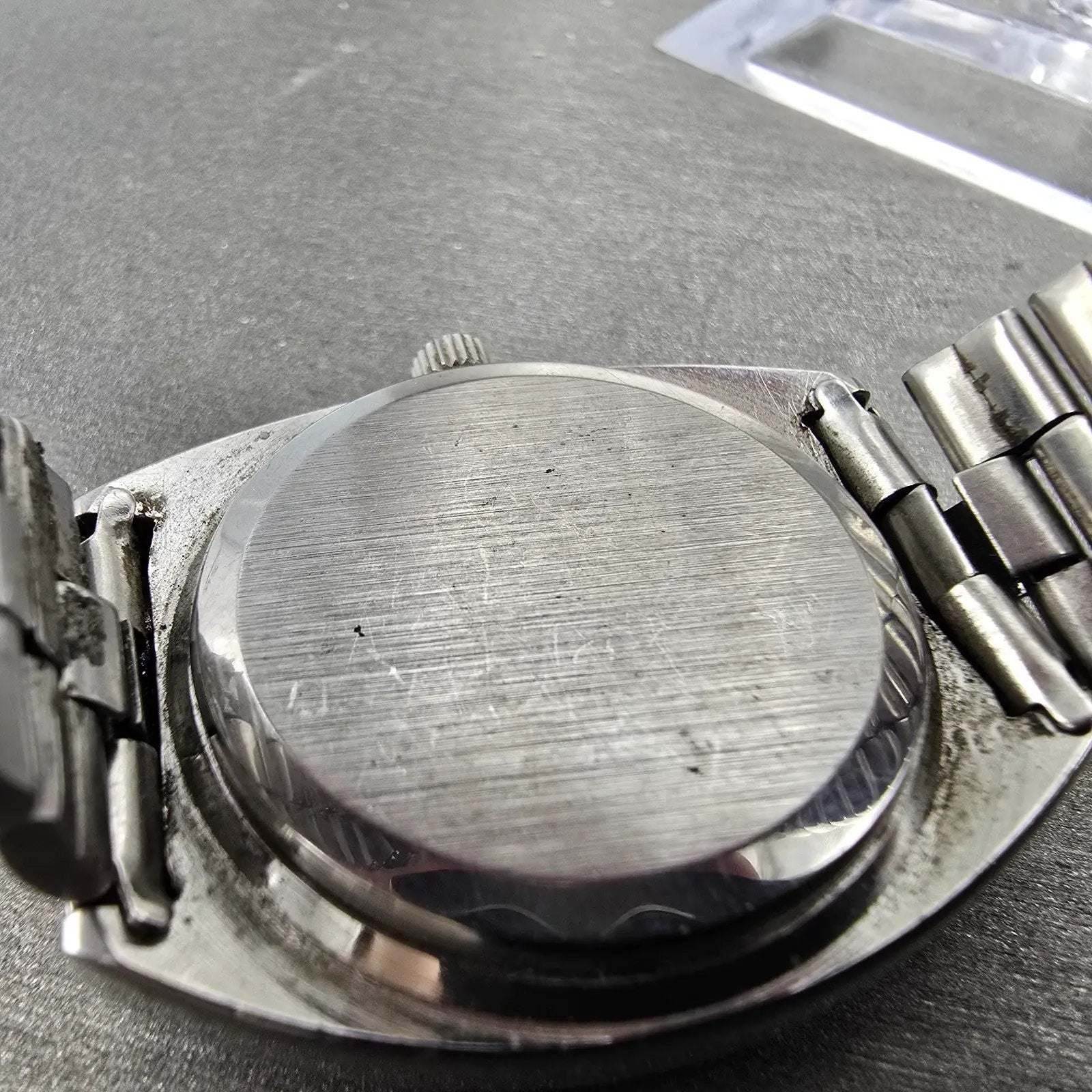 Tissot Watch Men 34mm Blue Dial Silver Tone Daydate Round Vintage Quartz PARTS F10