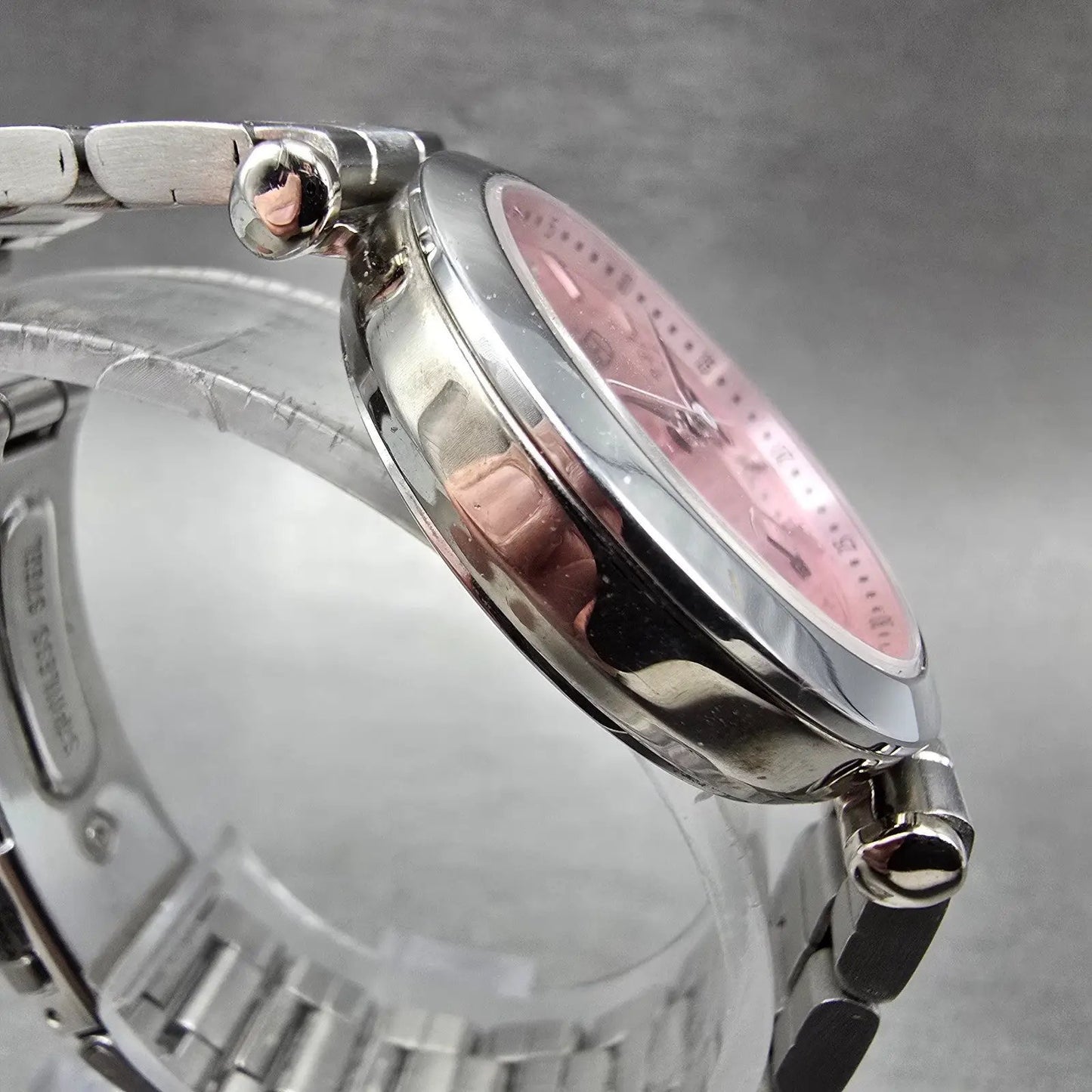 Citizen Ined Watch Women 30mm Pink Dial Silver Tone Daydate 6329-S028914 NewBat4