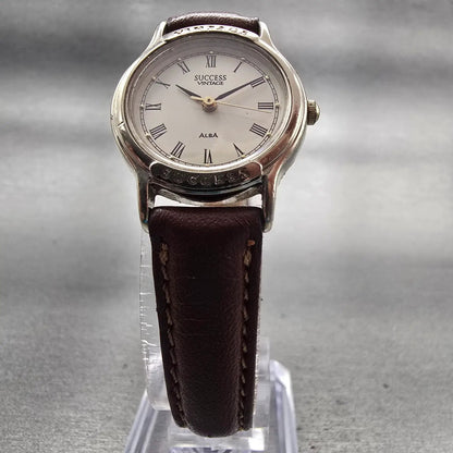 Seiko Alba Success Watch Women 23mm Ivory Dial Gold Round V701-6650 New Battery5
