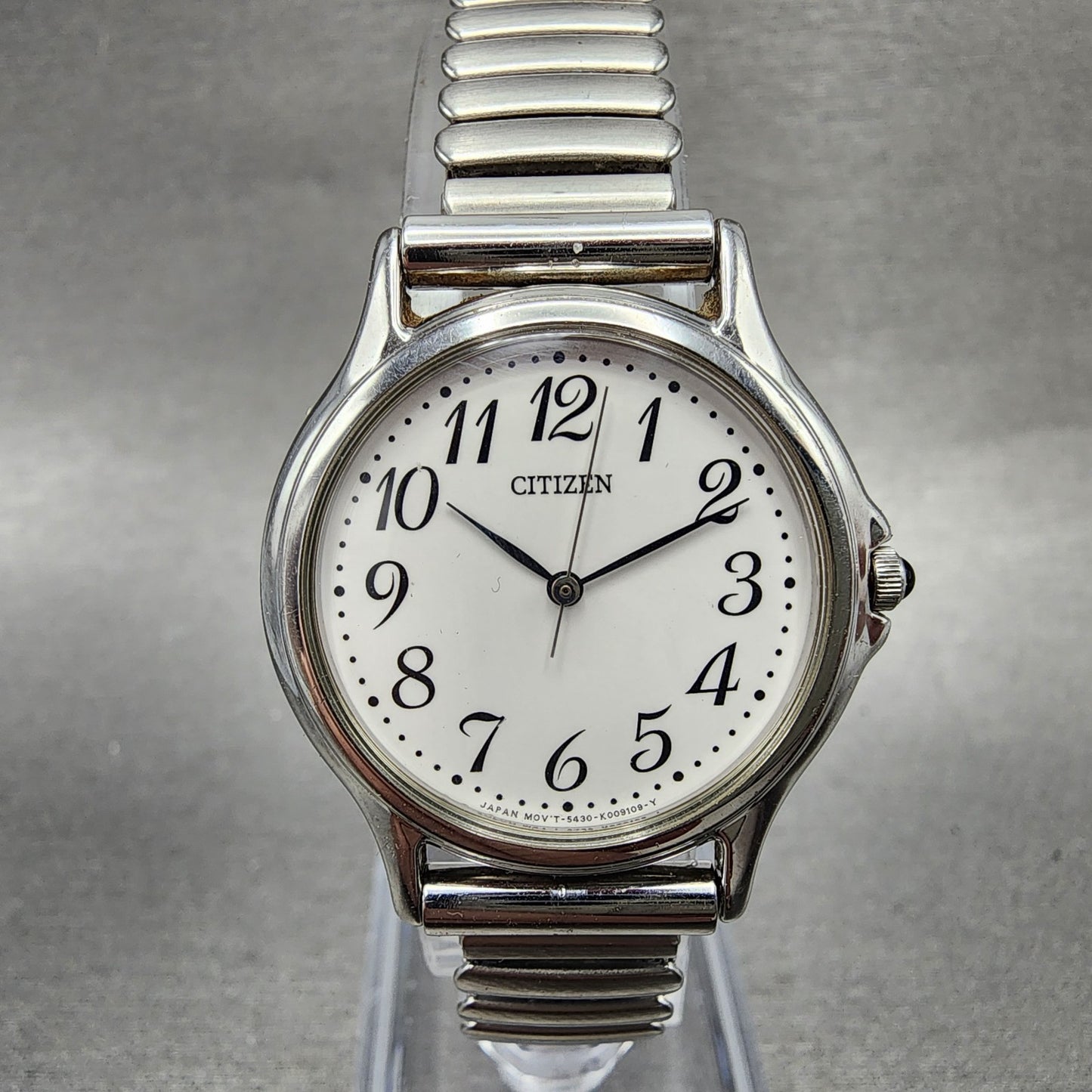Citizen Watch Women 28mm White Dial Silver Tone Round 5430K006171 New Battery0
