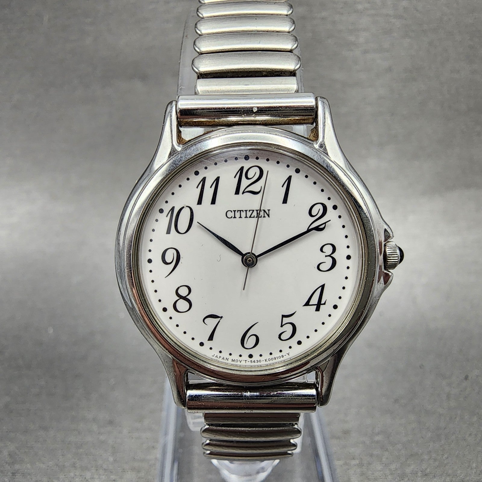 Citizen Watch Women 28mm White Dial Silver Tone Round 5430K006171 New Battery0