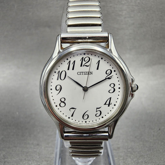 Citizen Watch Women 28mm White Dial Silver Tone Round 5430K006171 New Battery0