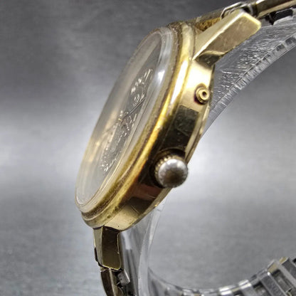 Bulova Accutron Watch Men 33mm Gold Dial Gold Plated Round N9 VTG  PARTS3