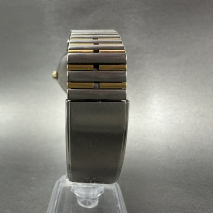 Seiko SQ Watch Men 33mm Silver dial Two Tone Round Daydate 8123-6299 New Battery7