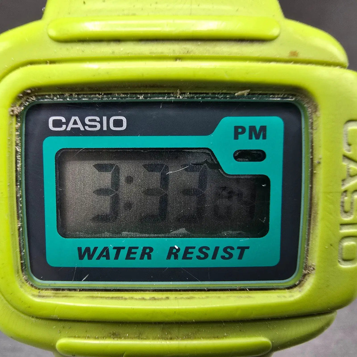 Casio NF-10 Watch Men 36mm Blue Green Month date Rectangle New Battery VTG1