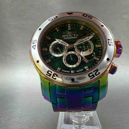 Invicta Pro Diver Chronograph Watch Men 47mm Abalone Dial Iridescent New battery6