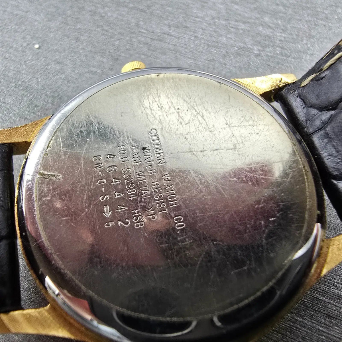 Citizen CQ Watch Men 34mm Silver Dial Gold Tone Round 6031-S32984 VTG PARTS JP210