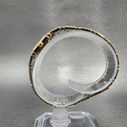 Seiko Watch Women 14mm Gold Dial Gold Tone Square 1E205030 New Battery6