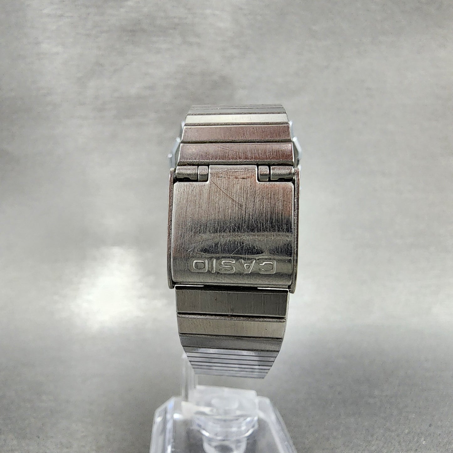 Casio Calculator Watch Men 33mm Digital Silver Tone Alarm Chrono DBC610 New Bat7