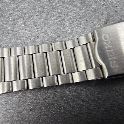 Seiko  Bracelet 20mm Stainless Steel Silver Tone Tri Folding Clasp VTG Japan13