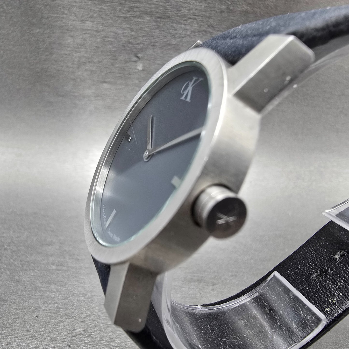 Calvin Klein Watch Men 35mm Gray Dial Silver Tone Round K7111 PARTS3