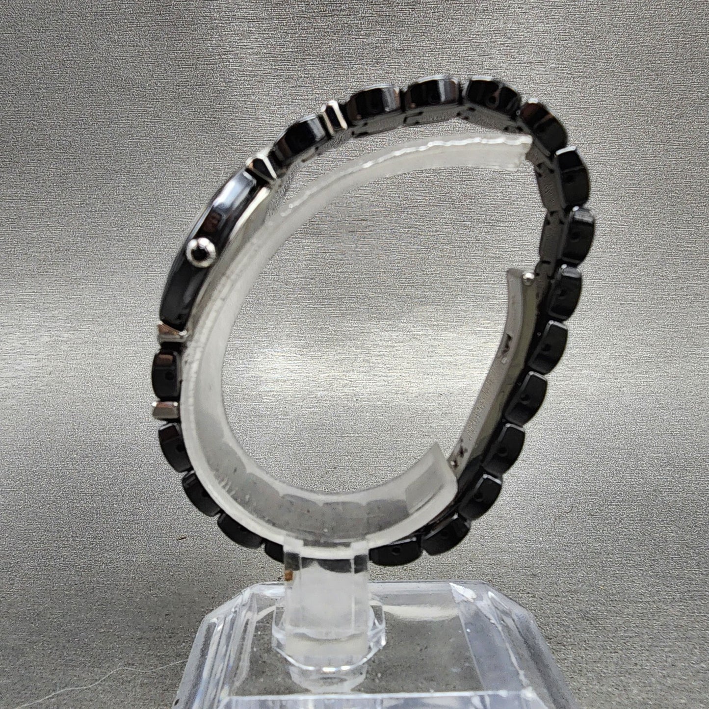 Wittnauer Watch Women 24mm Black Dial Black Ceramic Diamond Accent New Battery6
