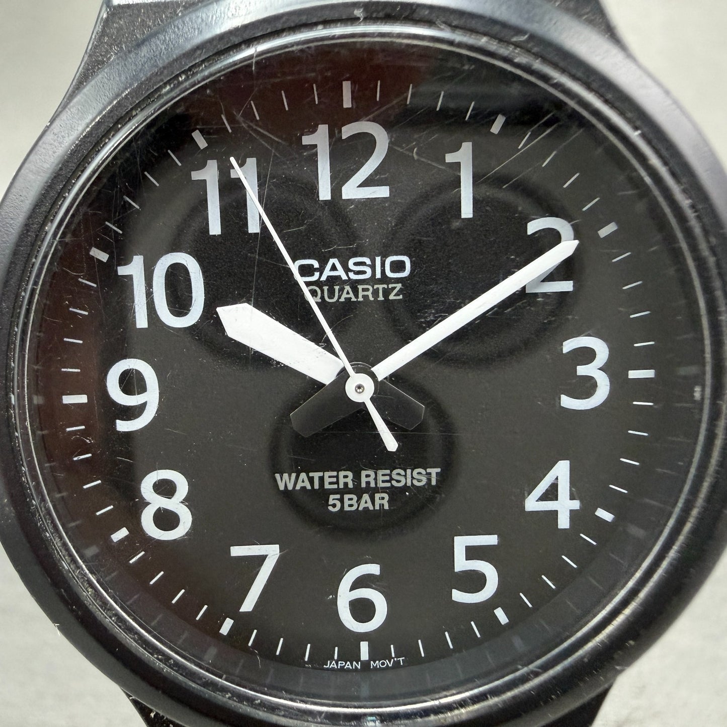 Casio Watch Men 43mm Black Dial Black Tone Round MW-240 New Batt Arabic Numerals1