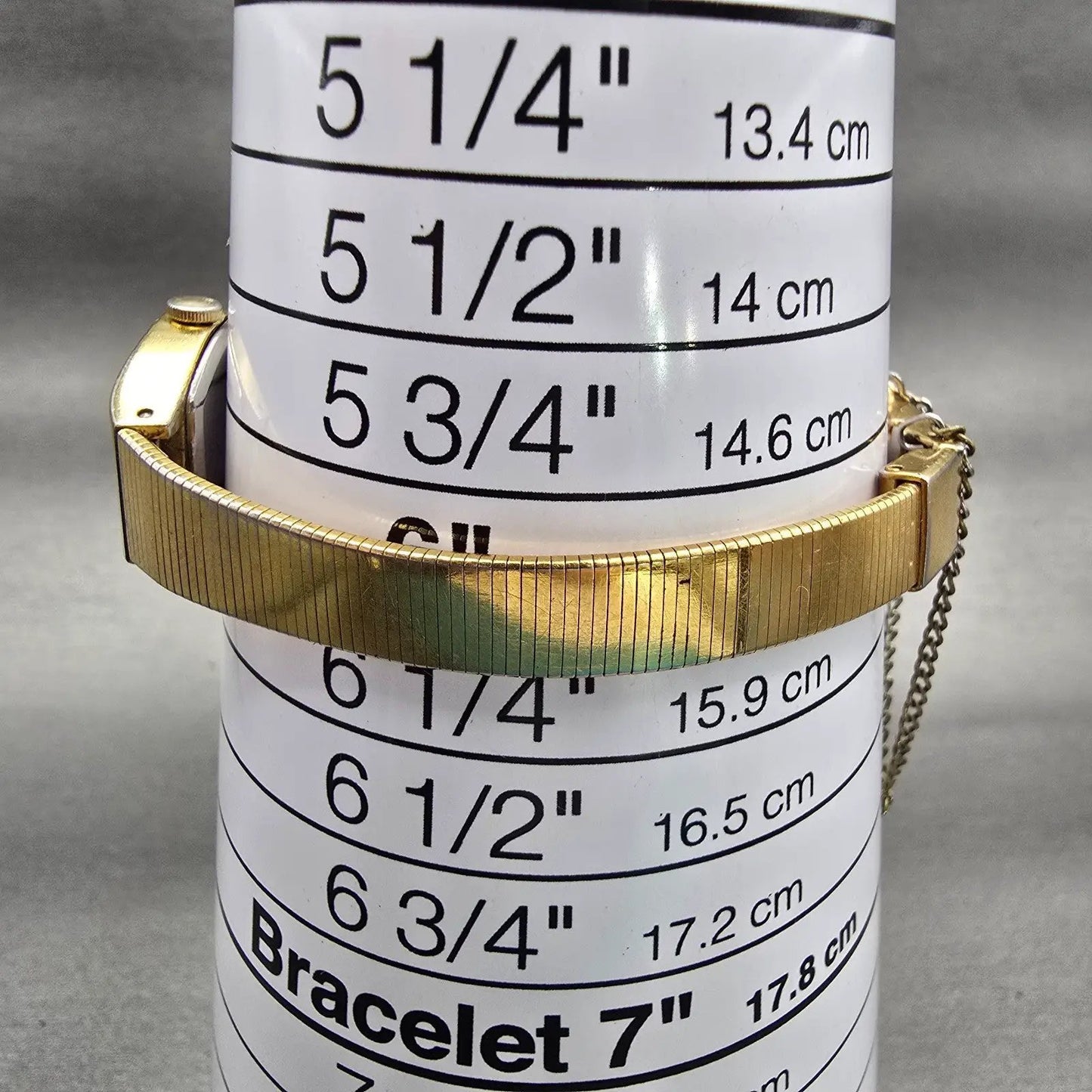 Seiko Watch Women 16mm Gold Dial Gold Tone Rectangle 2B20-5049 New Battery VTG9