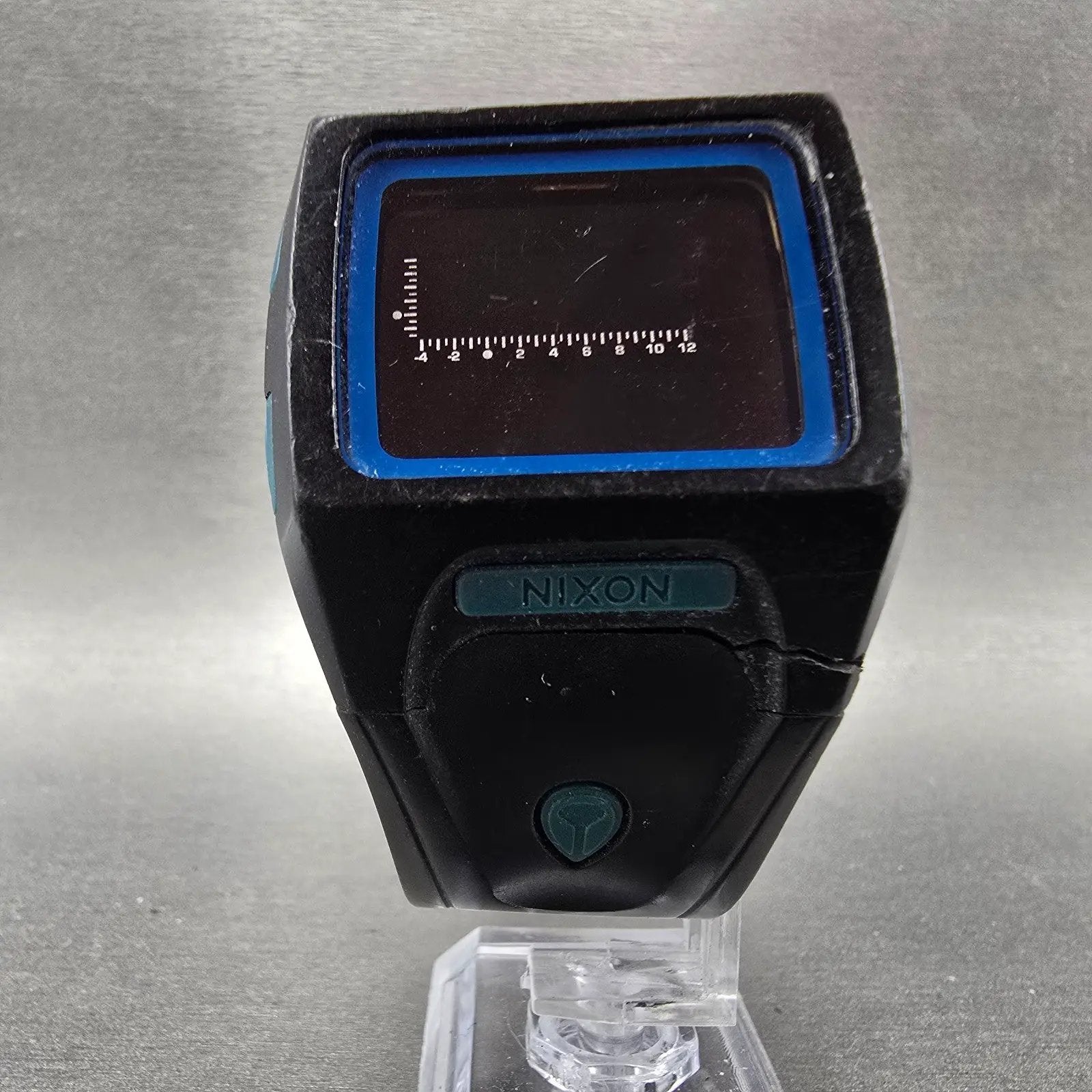 Nixon Lodown Watch Men 41mm Black Blue Digital Rectangle RUSTED!!! PARTS6
